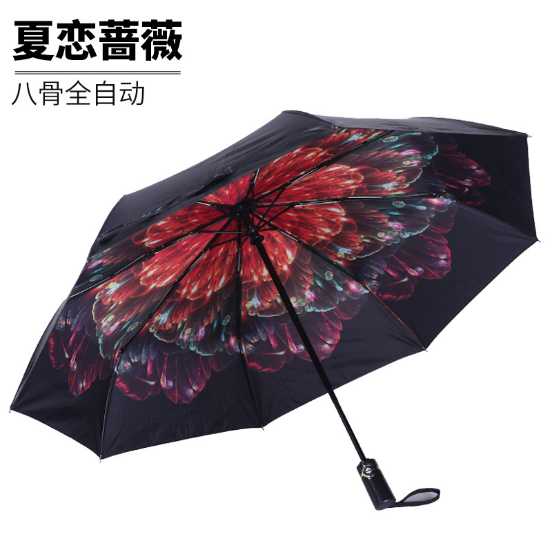 薔薇花數碼印廣告傘 薔薇花數碼印廣告傘